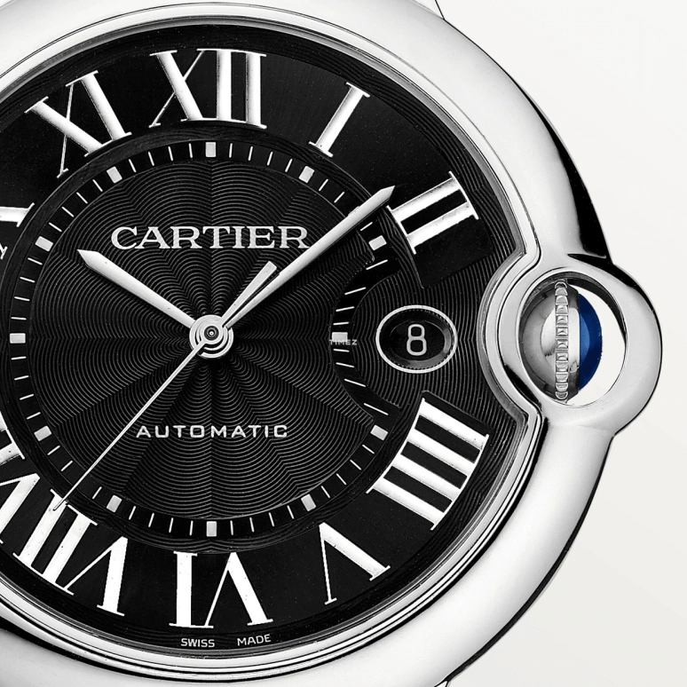 Cartier,Ballon Bleu de Cartier 42.10mm,42.10mm,Stainless Steel,Black,Automatic,Day,Sapphire,Crystal Glass,W6920042