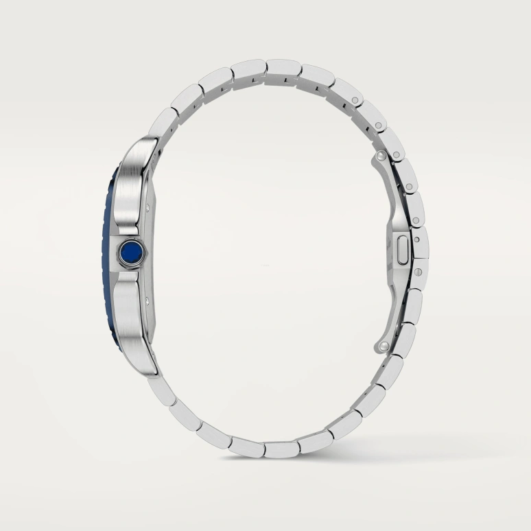 Cartier,Santos de Cartier 39.80mm,39.80mm,Stainless Steel,Blue,Automatic,Day,42hours,Stephen Curry,Threezus,WSSA0048