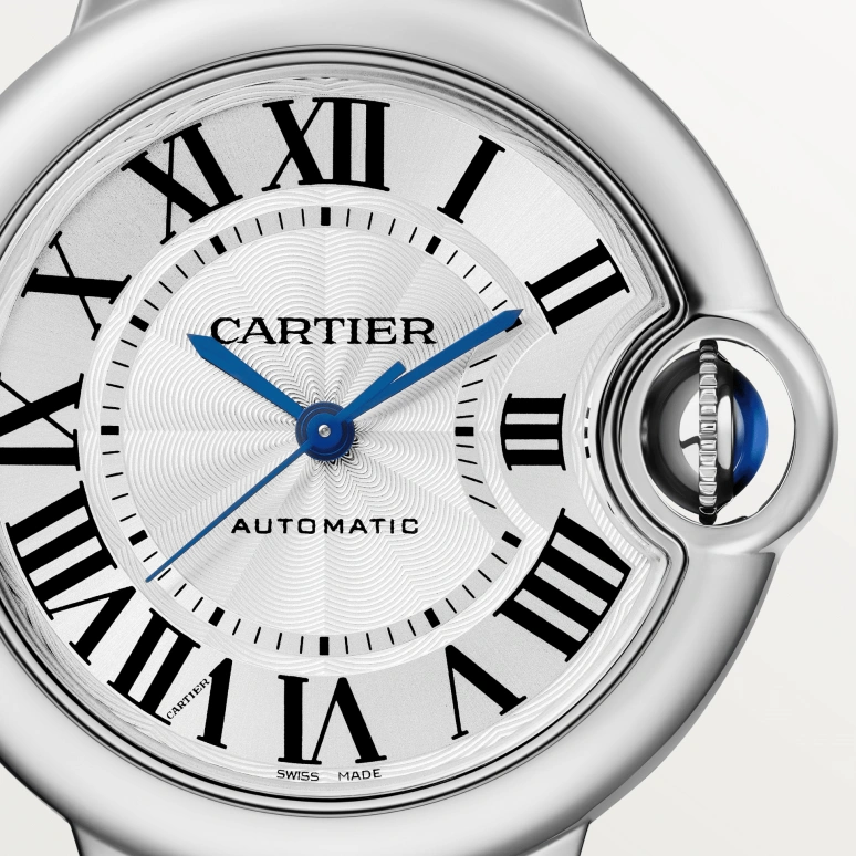 Cartier,Ballon Bleu de Cartier 33mm,33mm,Stainless Steel,Silver White,Automatic,Sapphire,Crystal Glass,Round,WSBB0030