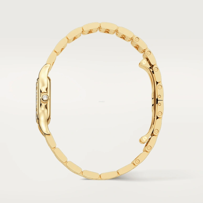 Cartier,Panthère de Cartier 22x30mm,22x30mm,Yellow Gold,Silver,Quartz,Sapphire,Crystal Glass,Square,WJPN0048