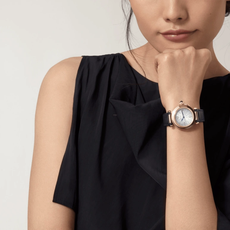 Cartier,Pasha de Cartier 35mm,35mm,Rose Gold,Silver,Automatic,42hours,In-house Caliber,WGPA0014