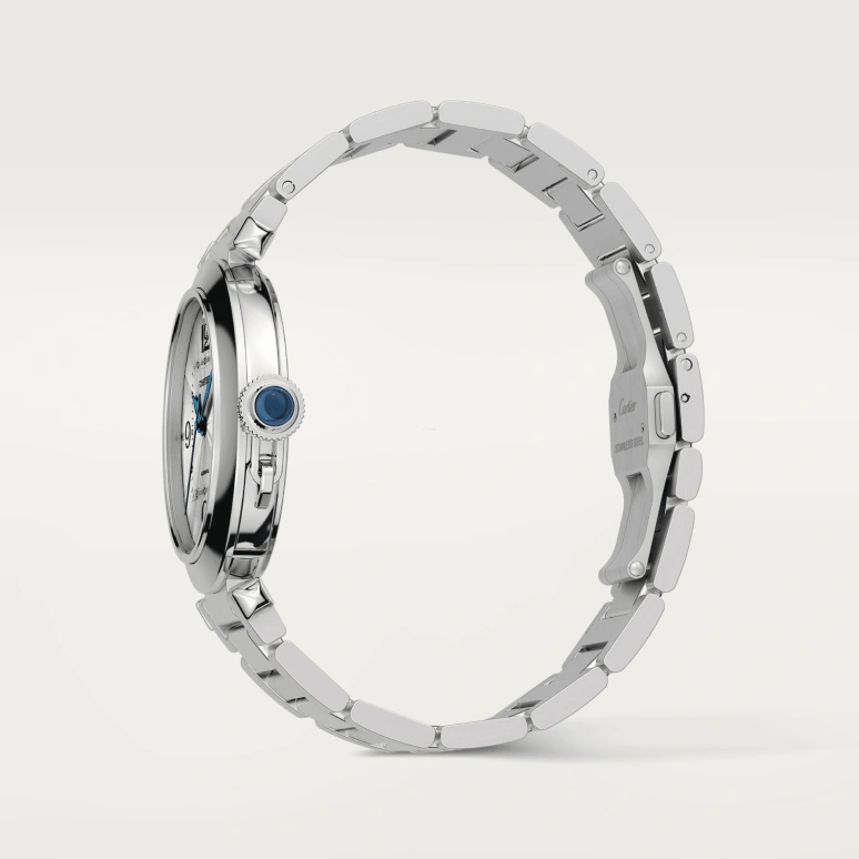 Cartier,Pasha de Cartier 41mm,41mm,Stainless Steel,Silver,Automatic,Day,42hours,WSPA0009