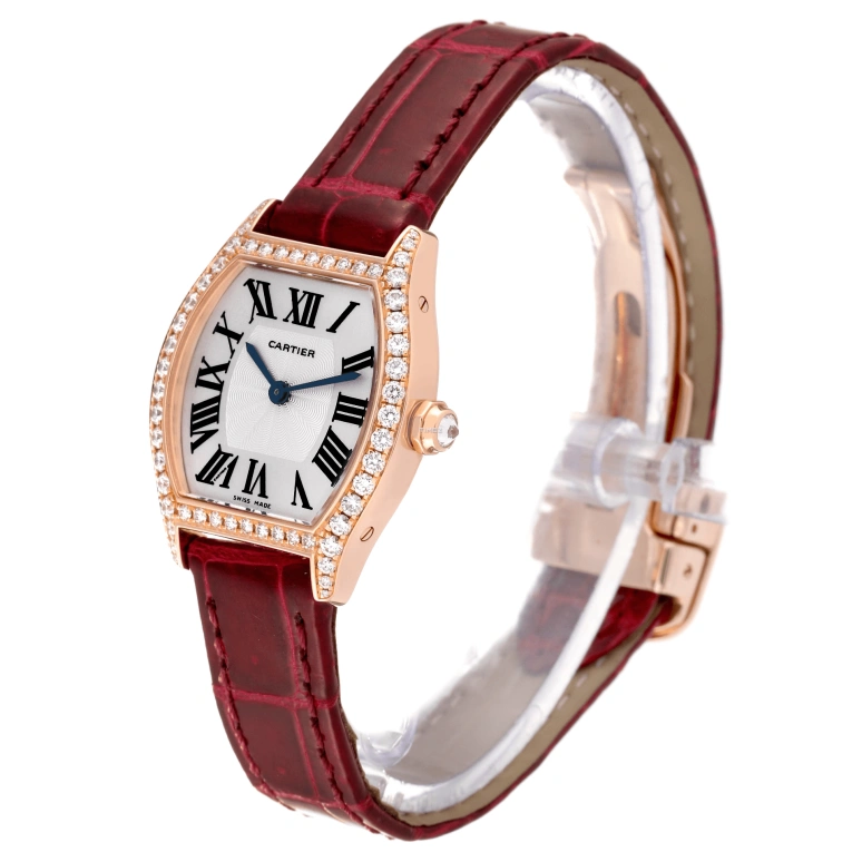 Cartier,Tortue 30x24mm,30x24mm,Rose Gold,Silver,Handwound,In-house Caliber,Hardlex,WA501006