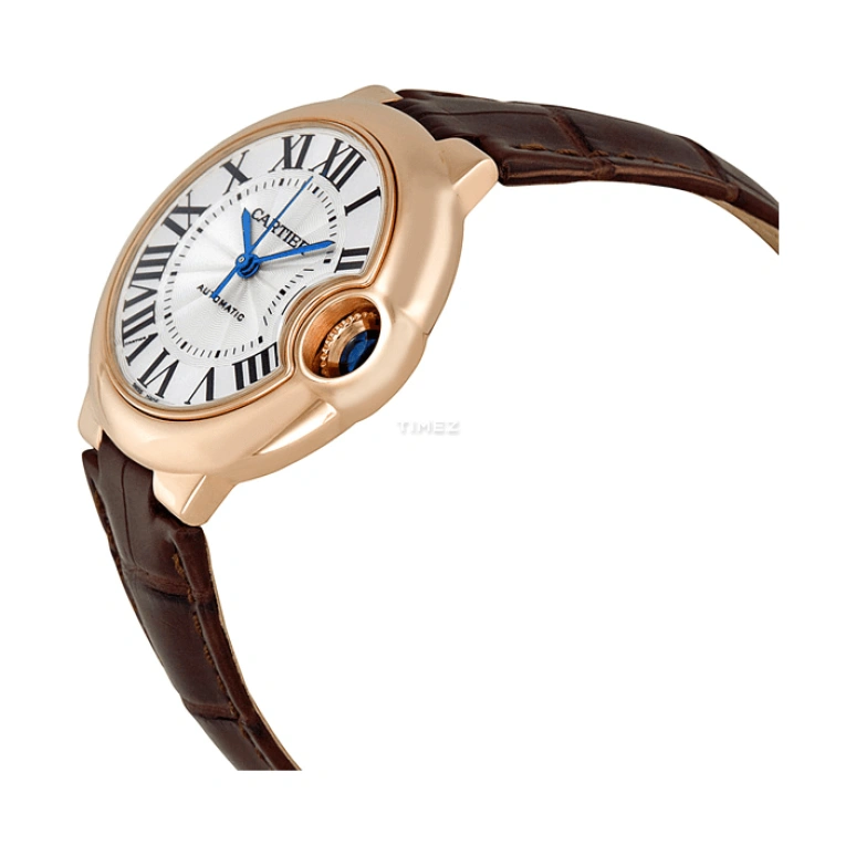 Cartier,Ballon Bleu de Cartier 33mm,33mm,Rose Gold,Silver,Automatic,Sapphire,Crystal Glass,Round,W6920069