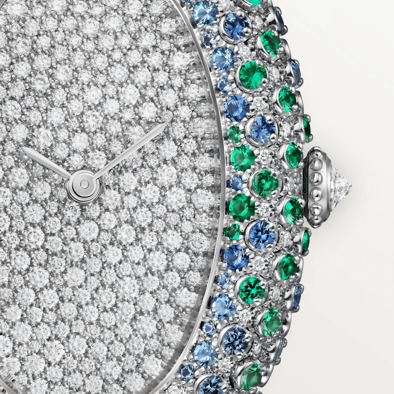 Cartier,Baignoire 36x26mm,36x26mm,White Gold,Silver,Quartz,Sapphire,Crystal Glass,Oval,WJBA0060