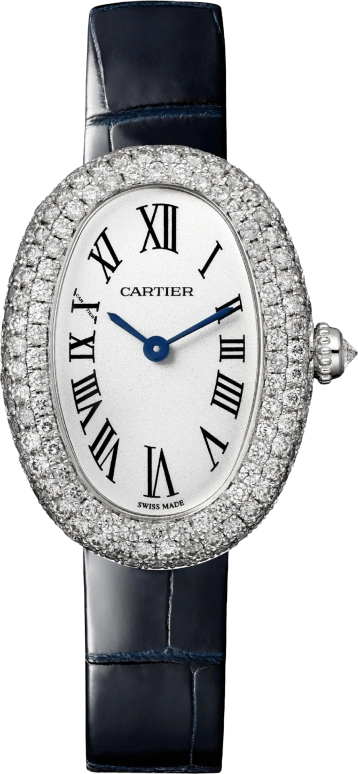 Cartier,Baignoire 32x26mm,32x26mm,White Gold,Silver,Quartz,Sapphire,Crystal Glass,Oval,WJBA0015