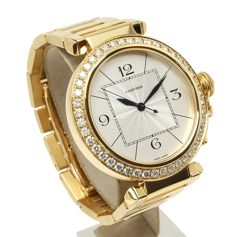 Cartier,Pasha de Cartier 42mm,42mm,Yellow Gold,Silver White,Automatic,Round,Gold,WJ1188H9