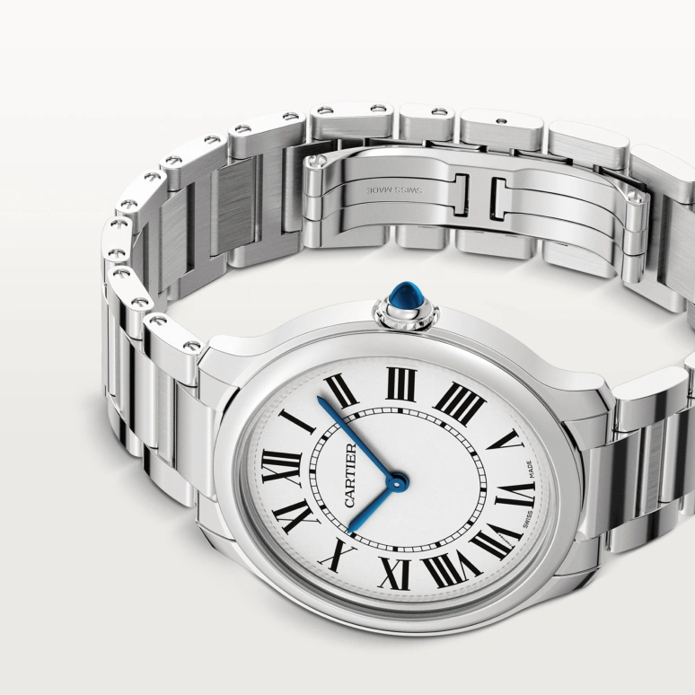 Cartier,Ronde de Cartier 36mm,36mm,Stainless Steel,Silver,Quartz,Sapphire,Crystal Glass,Round,WSRN0034