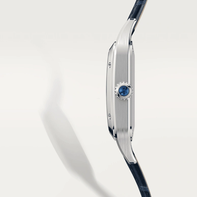 Cartier,Santos de Cartier 38x27.50mm,38x27.50mm,Stainless Steel,Silver,Quartz,Sapphire,Crystal Glass,Square,WSSA0023