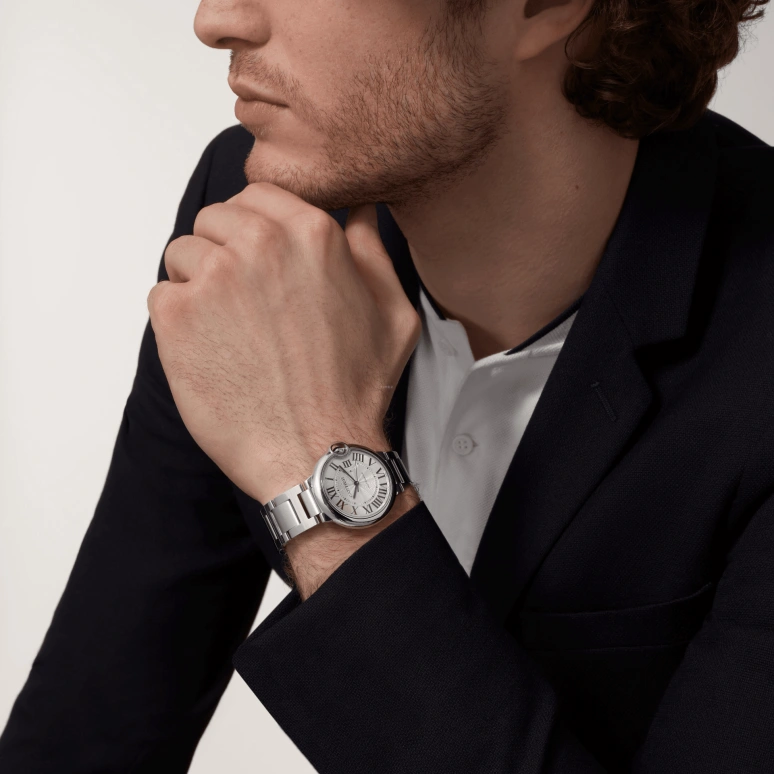 Cartier,Ballon Bleu de Cartier 36mm,36mm,Stainless Steel,Silver,Automatic,Sapphire,Crystal Glass,Round,WSBB0048