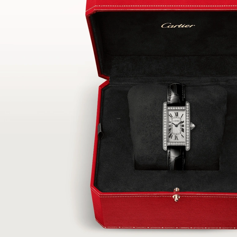 Cartier,Tank 34.80x19mm,34.80x19mm,White Gold,Silver,Quartz,Sapphire,Crystal Glass,Square,WJTA0003