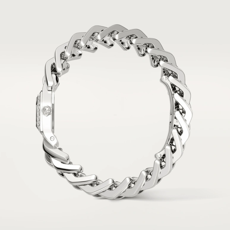 Cartier,Maillon de Cartier 31x17mm,31x17mm,White Gold,Silver,Quartz,Sapphire,Crystal Glass,Other,WJBJ0003