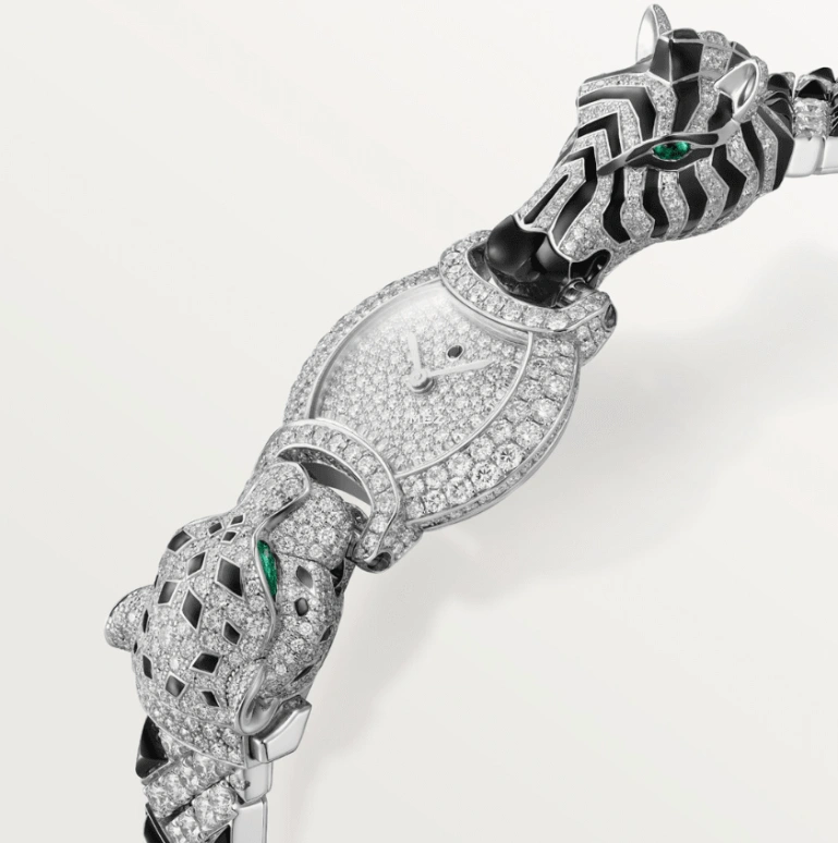 Cartier,Indomptables de Cartier 22.20mm,22.20mm,White Gold,Silver,Quartz,Sapphire,Crystal Glass,Other,HPI01454