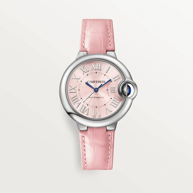Cartier,Ballon Bleu de Cartier 33mm,33mm,Stainless Steel,Pink,Automatic,37hours,In-house Caliber,WSBB0069