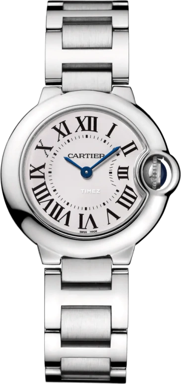 Cartier,Ballon Bleu de Cartier 28mm,28mm,Stainless Steel,Silver,Quartz,Sapphire,Crystal Glass,Round,WSBB0067