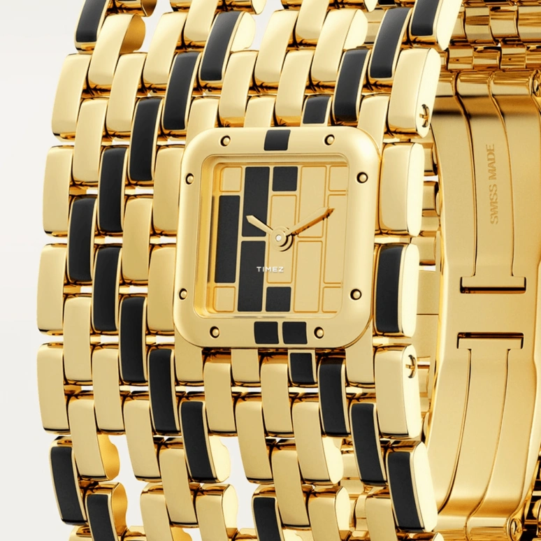 Cartier,Panthère de Cartier 22x19mm,22x19mm,Yellow Gold,Gold,Black,Quartz,Sapphire,Crystal Glass,Square,WGPN0017