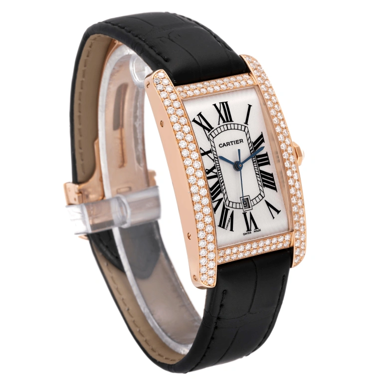 Cartier,Tank 45x25.60mm,45x25.60mm,Rose Gold,Silver,Automatic,Day,In-house Caliber,WB704851