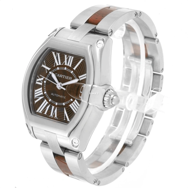 Cartier,Drive de Cartier 48x43mm,48x43mm,White Gold,Coffee,Brown,Handwound,Day,Sapphire,Crystal Glass,W6206000