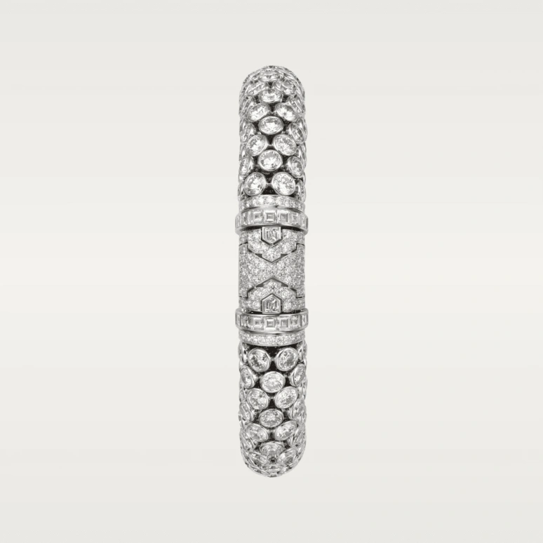 Cartier,High Jewelry Watches ,White Gold,Silver,Handwound,In-house Caliber,Square,HPI00579