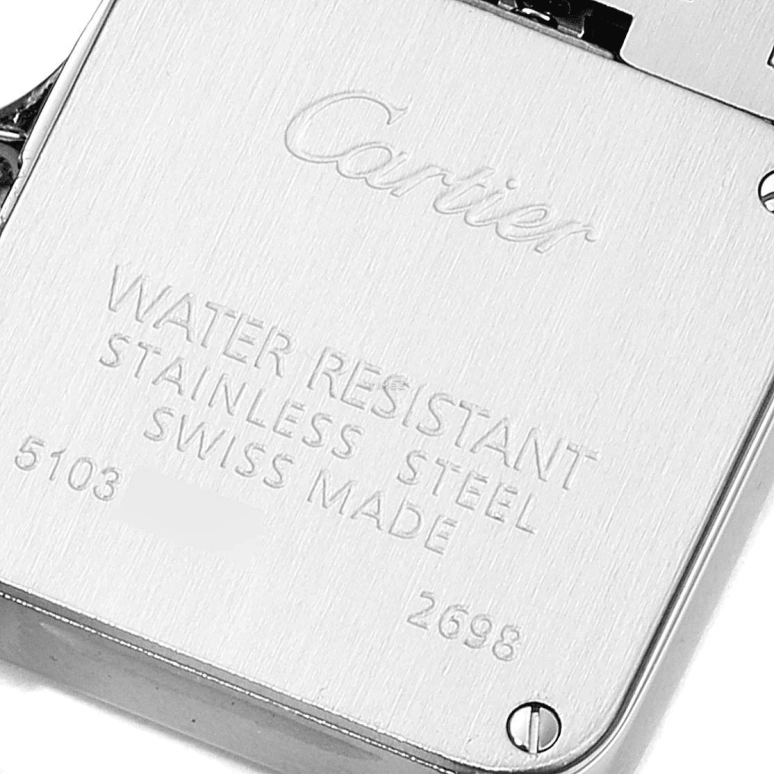 Cartier,Santos de Cartier 28.25x21.65mm,28.25x21.65mm,Stainless Steel,Silver,Quartz,In-house Caliber,Sapphire,Crystal Glass,W25064Z5