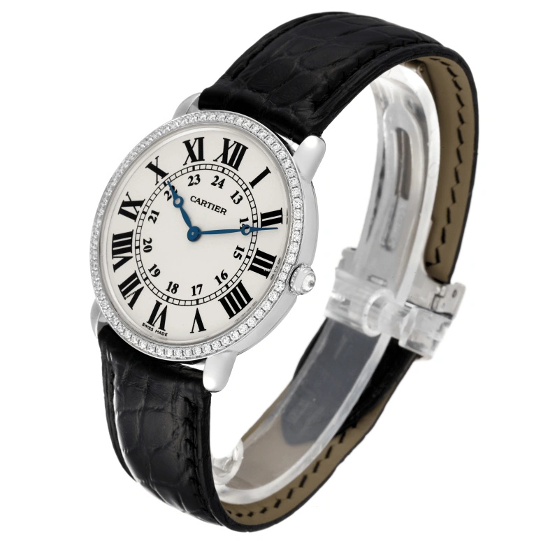 Cartier,Ronde de Cartier 36mm,36mm,White Gold,Silver,Handwound,36hours,In-house Caliber,WR000551