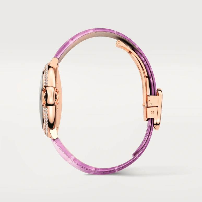 Cartier,Ballon Bleu de Cartier 33mm,33mm,Rose Gold,Silver,Automatic,Sapphire,Crystal Glass,Round,WJBB0051