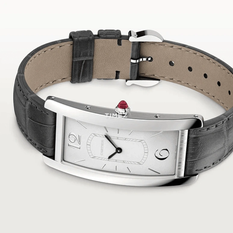 Cartier,Tank 46.30x23mm,46.30x23mm,Platinum,Silver,Handwound,In-house Caliber,Hardlex,WGTA0027