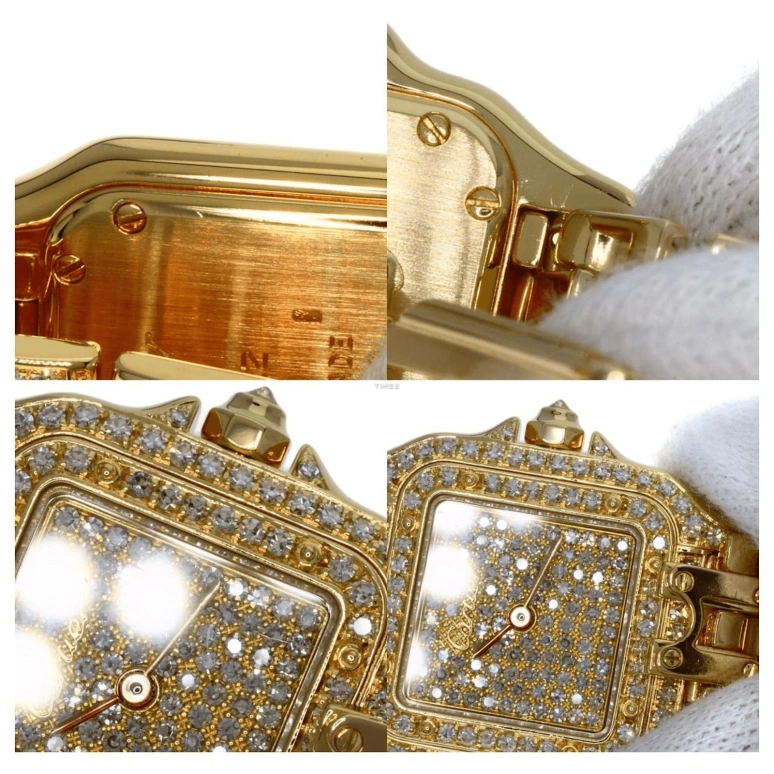 Cartier,Panthère de Cartier 22mm,22mm,Yellow Gold,Gold,Quartz,Sapphire,Rectangular,WF3072B9PVE