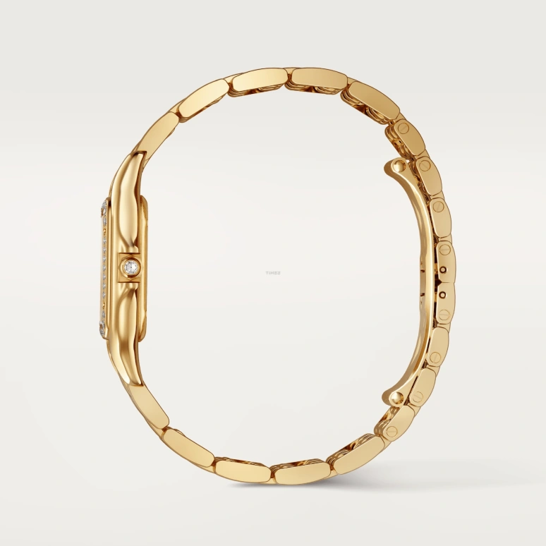 Cartier,Panthère de Cartier 30.30x22mm,30.30x22mm,Yellow Gold,Black,Quartz,Sapphire,Crystal Glass,Square,WJPN0053