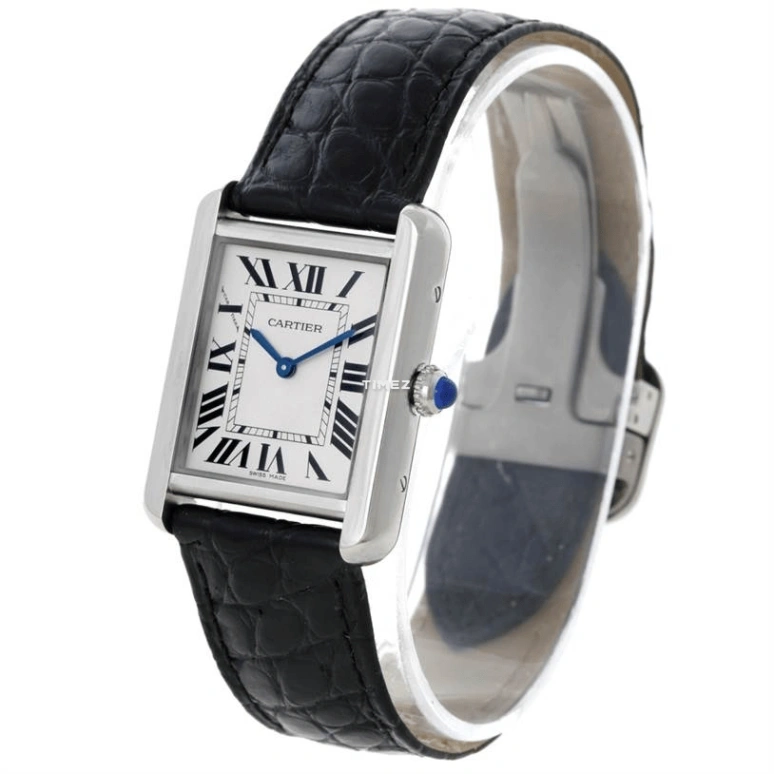 Cartier,Tank 24x30mm,24x30mm,Stainless Steel,Silver,Quartz,In-house Caliber,Sapphire,Crystal Glass,W1018255
