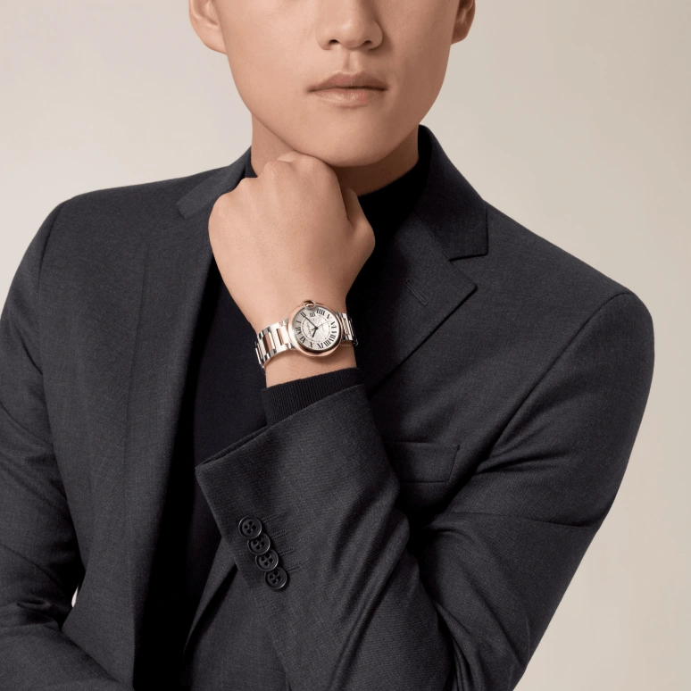 Cartier,Ballon Bleu de Cartier 36mm,36mm,Stainless Steel,Rose Gold,Silver,Automatic,Sapphire,Crystal Glass,Round,W2BB0033