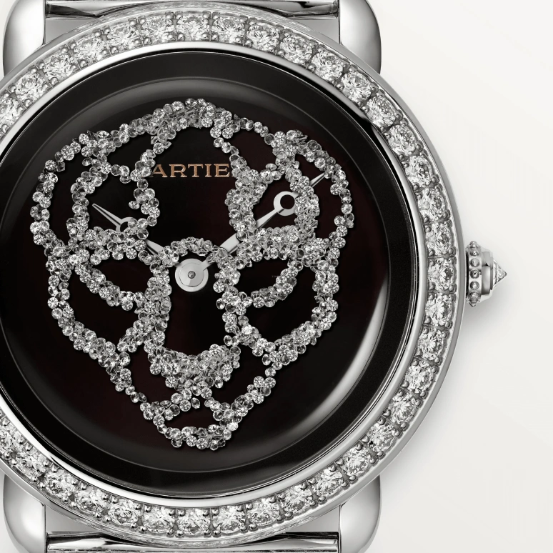 Cartier,Panthère Jewelry Watches 37mm,37mm,White Gold,Black,Handwound,36hours,In-house Caliber,HPI01356