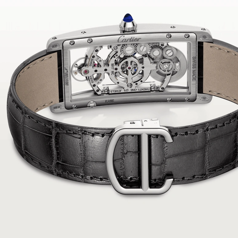 Cartier,Tank 46.30x23mm,46.30x23mm,Platinum,Silver,Handwound,60hours,In-house Caliber,Jackson Wang,WHTA0009