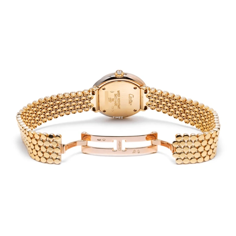Cartier,Other 25.40mm,25.40mm,Yellow Gold,Silver,Quartz,Sapphire,Round,WG2002S8