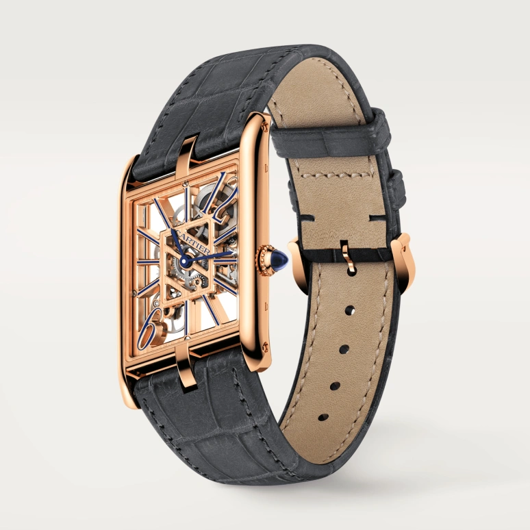 Cartier,Tank 47.17x26.20mm,47.17x26.20mm,Rose Gold,Handwound,48hours,In-house Caliber,WHTA0011