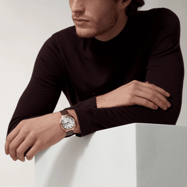 Cartier,Ballon Bleu de Cartier 40mm,40mm,Rose Gold,Silver,Automatic,Day,42hours,WGBB0035