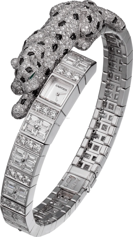 Cartier,High Jewelry Watches 26.50mm,26.50mm,White Gold,Silver,Handwound,In-house Caliber,Sapphire,Crystal Glass,HPI01001
