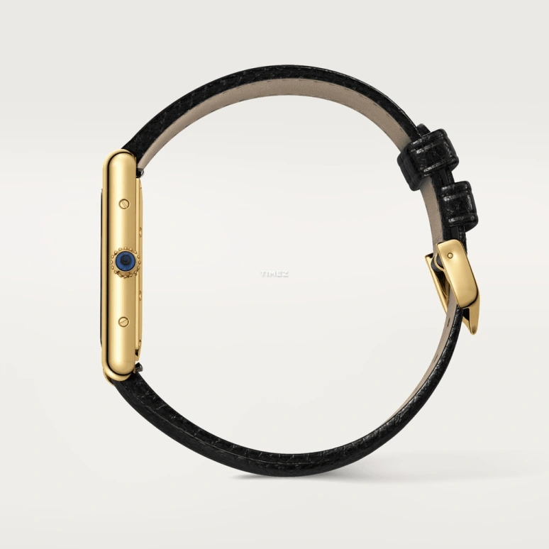 Cartier,Tank 33.70x25.50mm,33.70x25.50mm,Yellow Gold,Black,Handwound,Hardlex,Square,WGTA0160