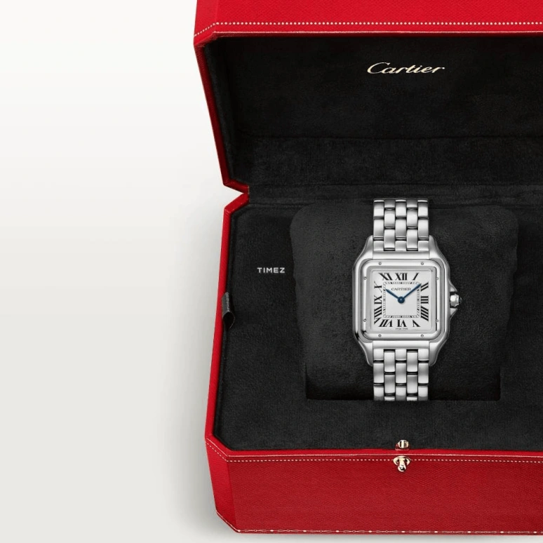 Cartier,Panthère de Cartier 31x42mm,31x42mm,Stainless Steel,Silver,Quartz,Sapphire,Crystal Glass,Square,WSPN0011