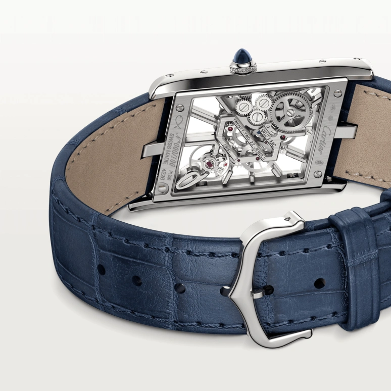 Cartier,Tank 47.20x26.20mm,47.20x26.20mm,Platinum,Silver,Handwound,48hours,In-house Caliber,WHTA0012