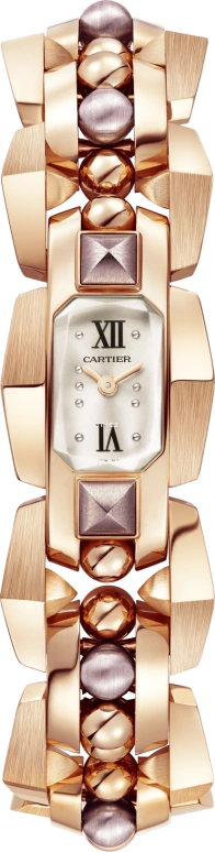 Cartier,Clash 18.40x32.80mm,18.40x32.80mm,Rose Gold,Cream,Quartz,Sapphire,WGMB0003