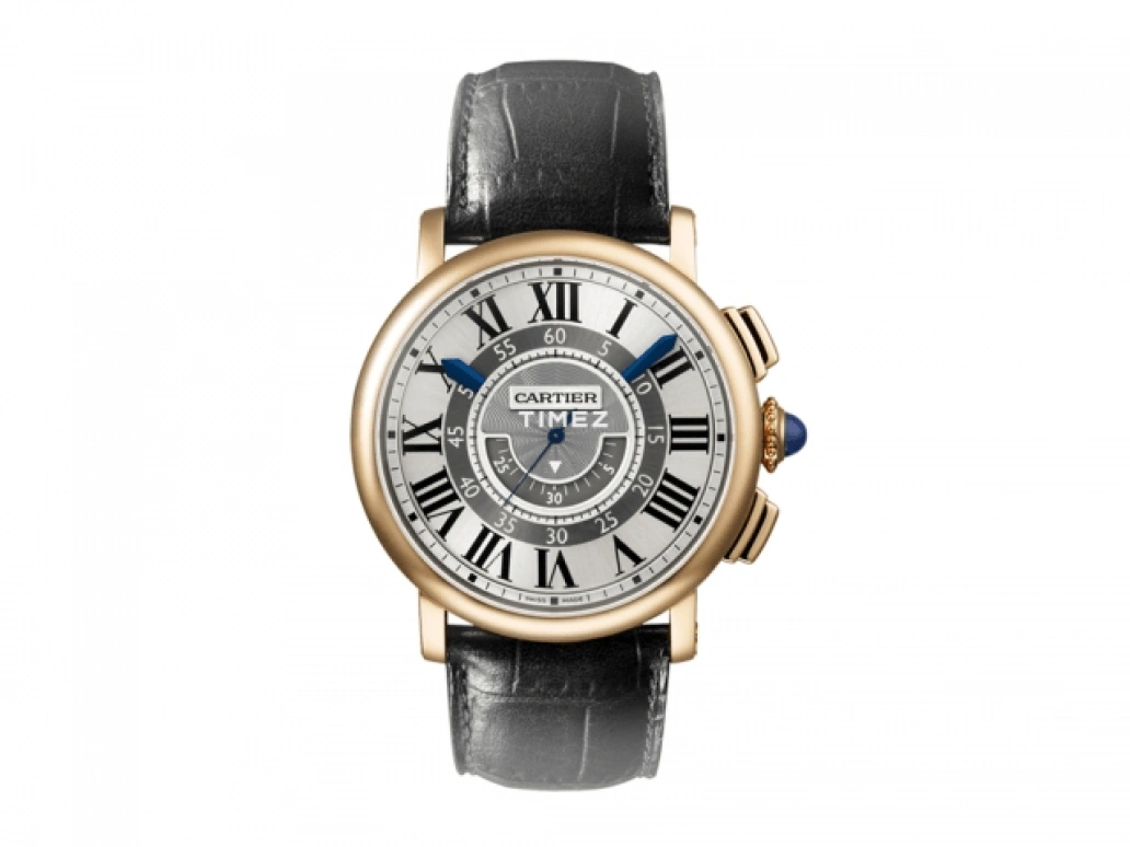 Cartier,Rotonde de Cartier 42mm,42mm,Rose Gold,Grey,Silver,Handwound,Chronograph,50hours,W1555951