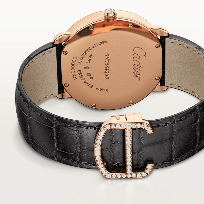 Cartier,Panthère Jewelry Watches 37mm,37mm,Rose Gold,Black,Handwound,36hours,In-house Caliber,HPI01259