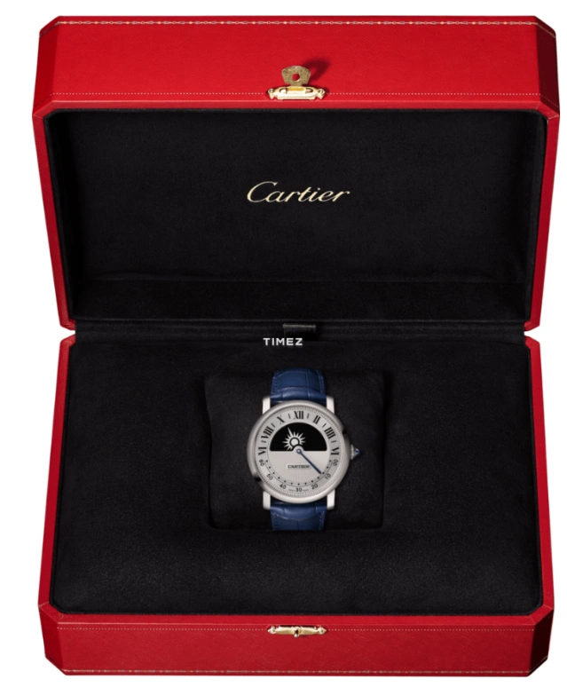 Cartier,Rotonde de Cartier 40mm,40mm,White Gold,Silver,Grey,Handwound,Retrograde,Day / Night Indication,WHRO0043
