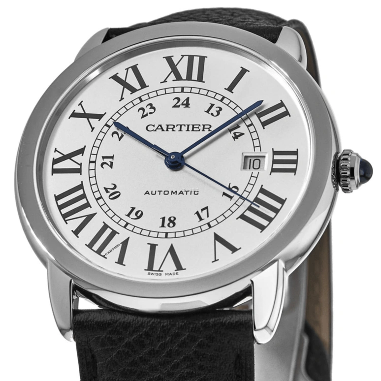 Cartier,Ronde de Cartier 36mm,36mm,Stainless Steel,Silver,Automatic,Sapphire,Crystal Glass,Round,WSRN0013