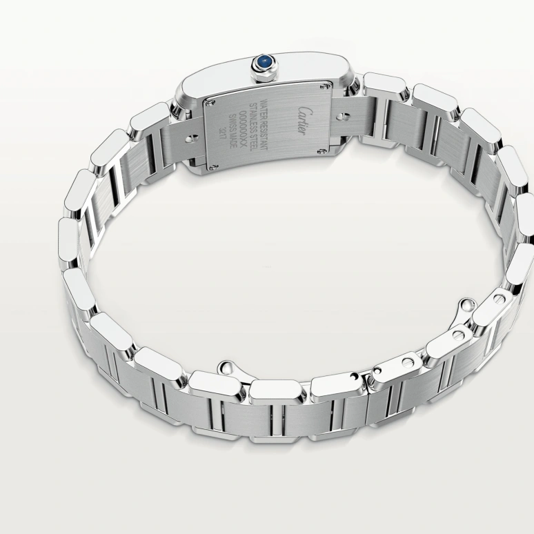 Cartier,Tank 25x20mm,25x20mm,Stainless Steel,Silver,Quartz,In-house Caliber,Sapphire,Crystal Glass,W51008Q3