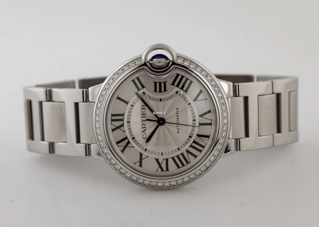 Cartier,Ballon Bleu de Cartier 36mm,36mm,Stainless Steel,Silver,Automatic,Sapphire,Crystal Glass,Round,W4BB0017