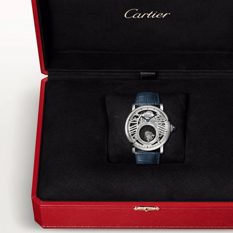 Cartier,Rotonde de Cartier 45mm,45mm,Platinum,Silver,Handwound,Tourbillon,52hours,WHRO0039