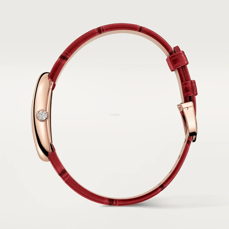 Cartier,Baignoire 31.40x23.09mm,31.40x23.09mm,Rose Gold,Silver,Quartz,Sapphire,Oval,WJBA0053