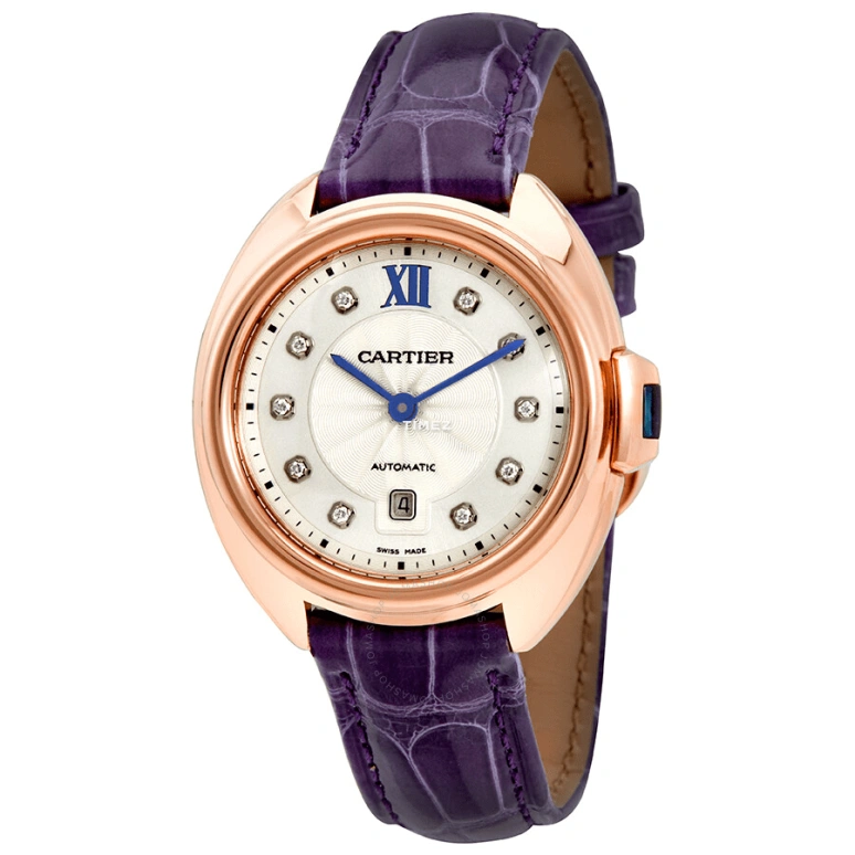 Cartier,Clé de Cartier 31mm,31mm,Rose Gold,Silver,Automatic,Day,42hours,WJCL0031